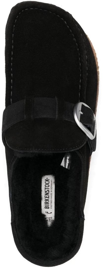Birkenstock buckley shearling black Zwart