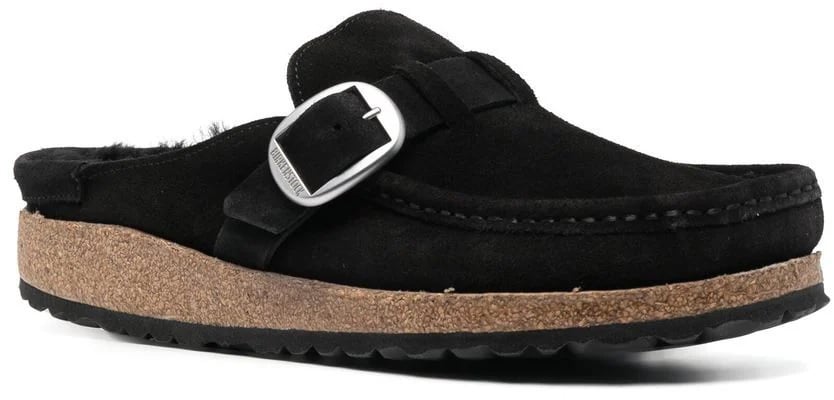 Birkenstock buckley shearling black Zwart