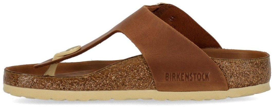 Birkenstock BIRKENSTOCK GIZEH BIG BUCKLE COGNAC THONG SANDAL Bruin