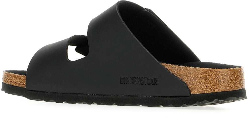 Birkenstock Birkenstock Black leather Arizona sandals Zwart