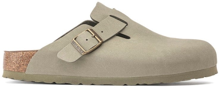 Birkenstock Birkenstock Boston Vegan Birkibuc Khaki Groen
