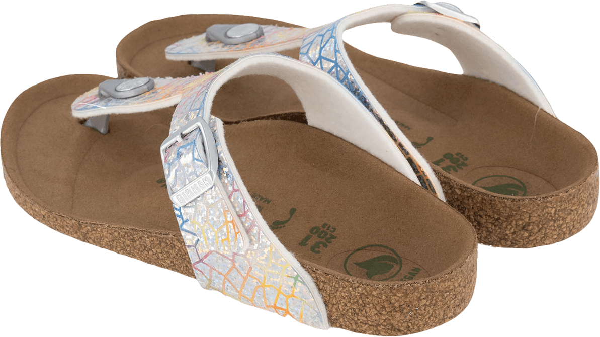 Birkenstock Birkenstock Kinder Meisjes Slippers Rio Sparkle Zilver Metallic