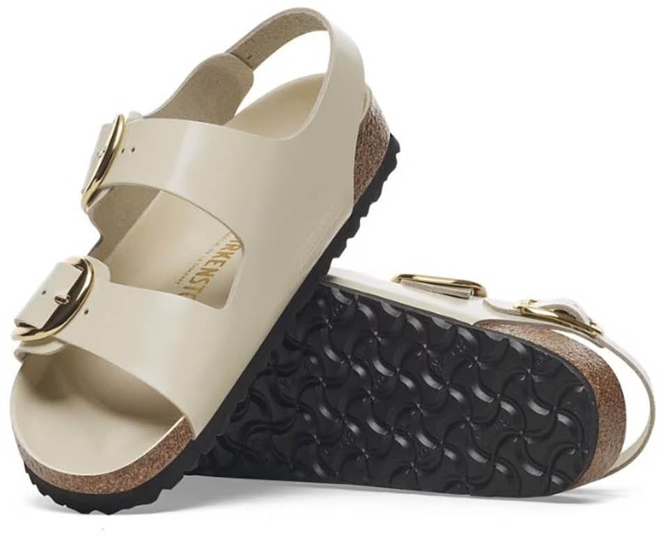 Birkenstock Sandals Shine Ecru Divers