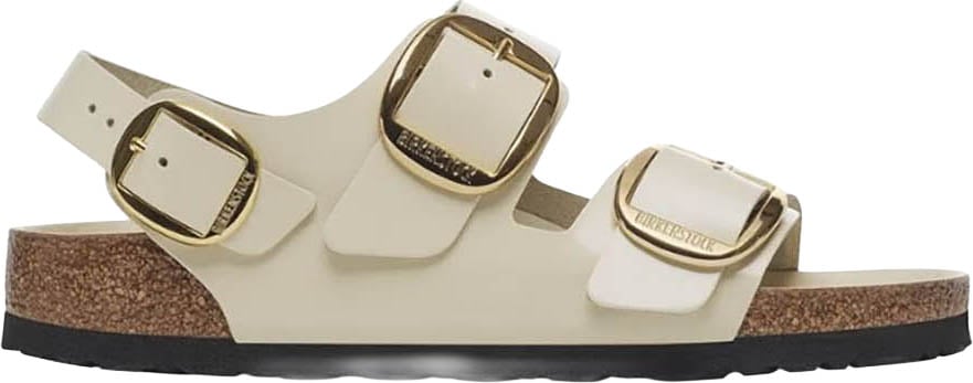 Birkenstock Sandals Shine Ecru Divers