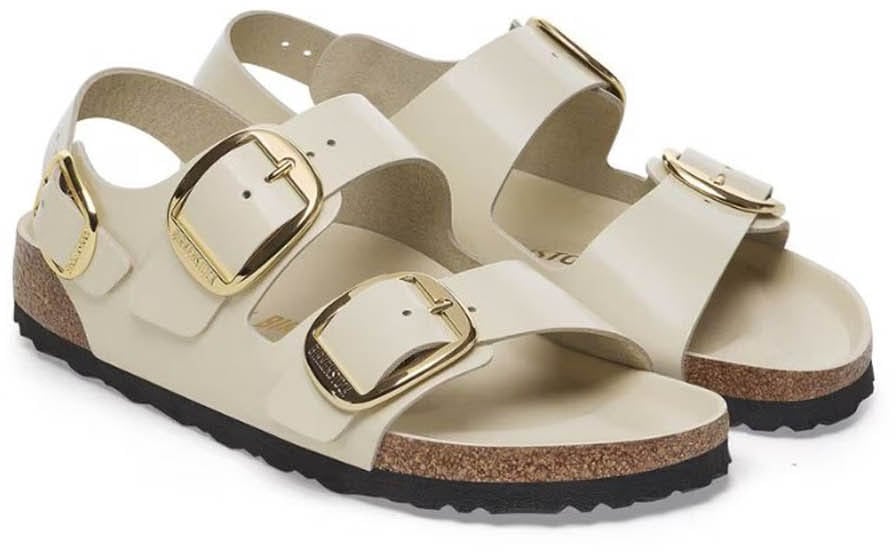 Birkenstock Sandals Shine Ecru Divers