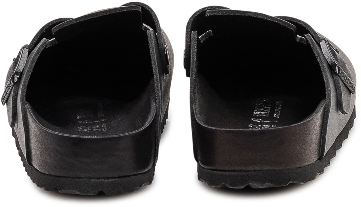 Birkenstock Sabot Boston Exquisite con Fibbia Laterale Zwart