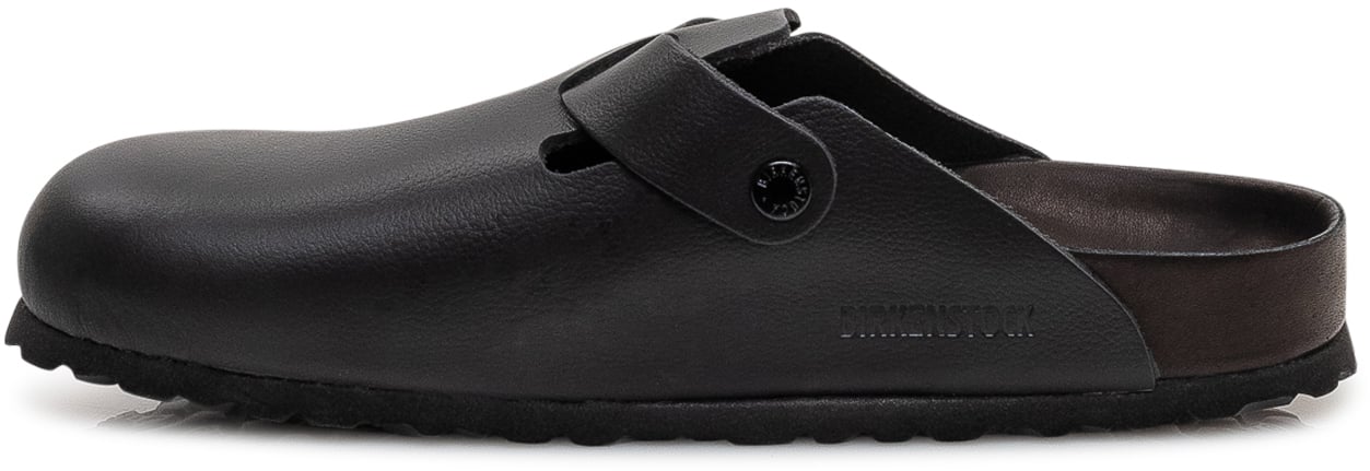 Birkenstock Sabot Boston Exquisite con Fibbia Laterale Zwart