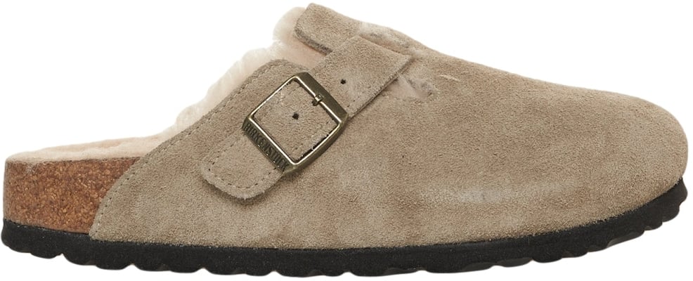 Birkenstock Clogs 'Boston Shearling' Beige