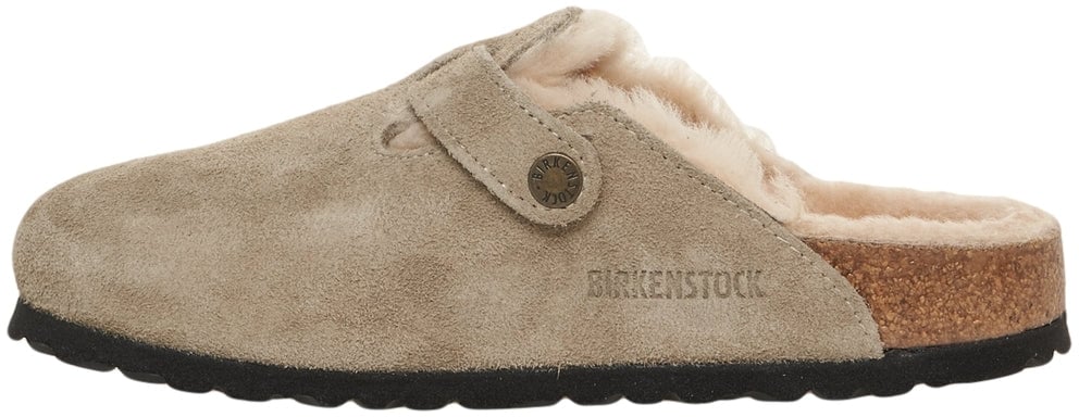 Birkenstock Clogs 'Boston Shearling' Beige