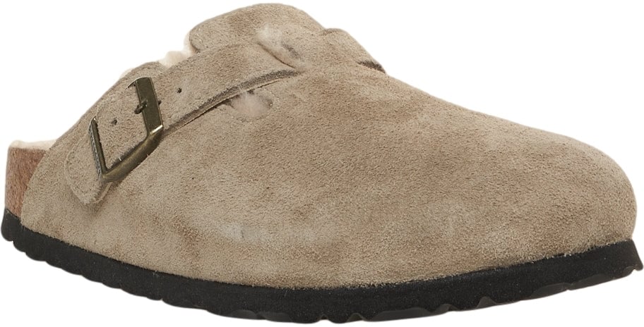 Birkenstock Clogs 'Boston Shearling' Beige