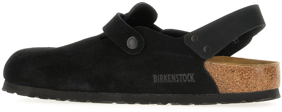 Birkenstock Birkenstock Black suede Tokio II slippers Zwart