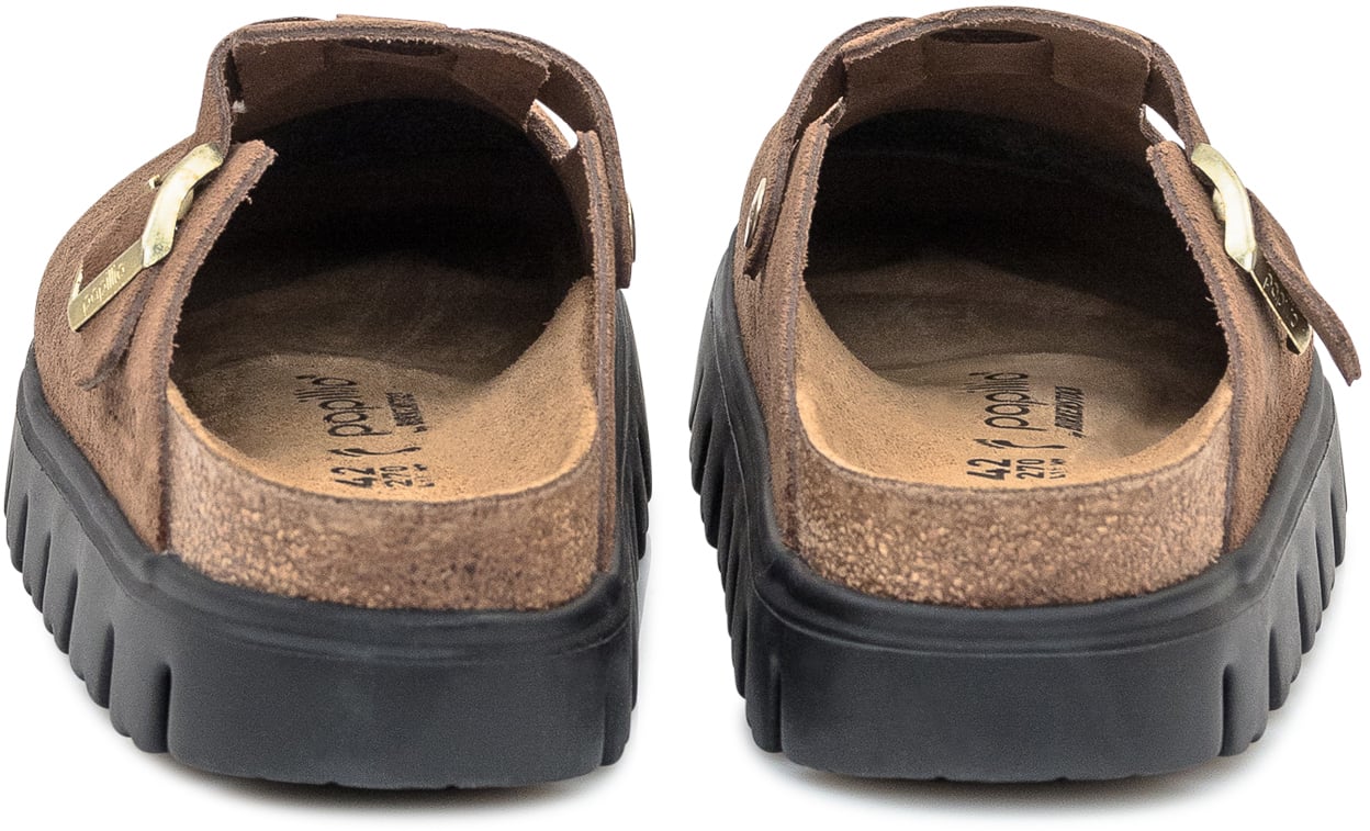 Birkenstock Birkenstock Boston Chunky in Camoscio Marrone Bruin