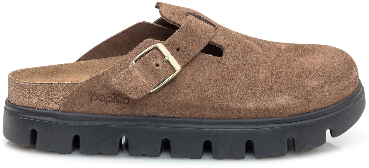 Birkenstock Birkenstock Boston Chunky in Camoscio Marrone Bruin