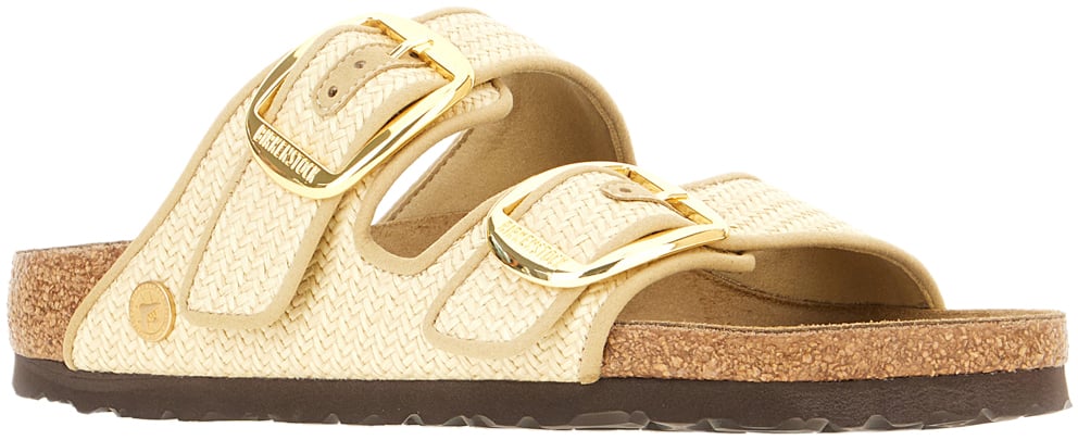 Birkenstock Birkenstock Rafia Arizona Big Buckle sandals Neutraal