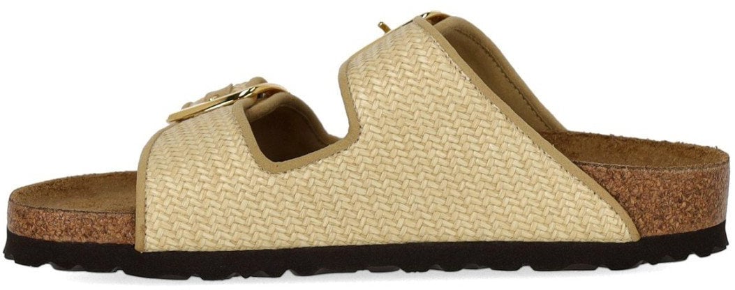 Birkenstock BIRKENSTOCK ARIZONA RAFFIA BIG BUCKLE NATURAL SANDAL Beige