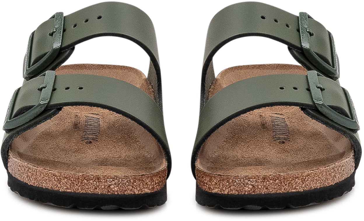 Birkenstock Sandali Arizona con Doppia Fascia Regolabile Donkergroen