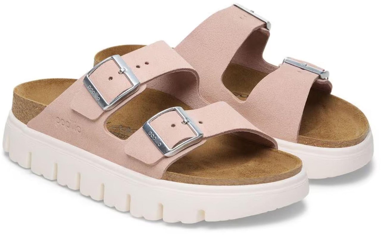 Birkenstock Birkenstock Arizona Pap Chunky Slippers Lichtroze 1029117 Roze