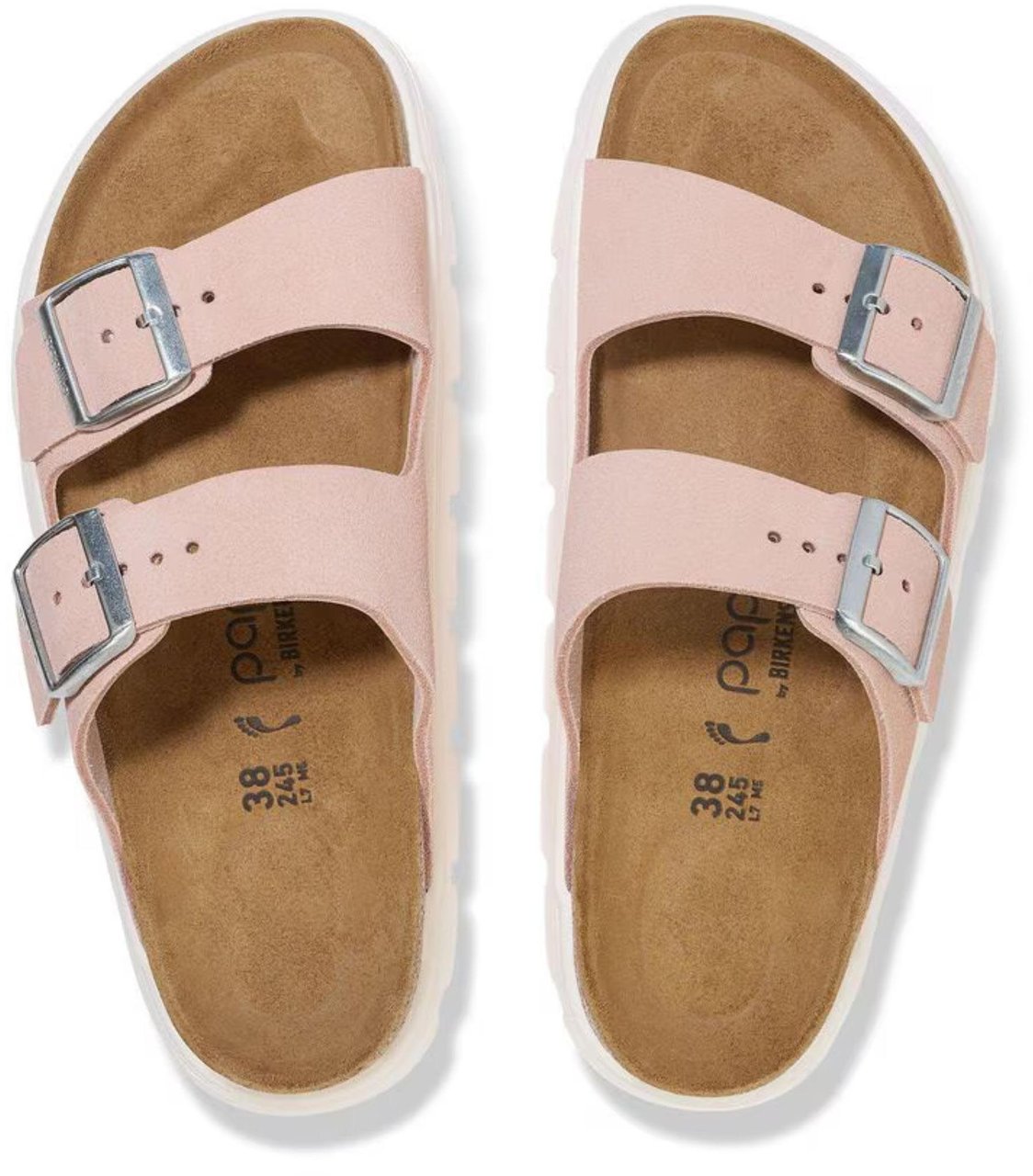 Birkenstock Birkenstock Arizona Pap Chunky Slippers Lichtroze 1029117 Roze