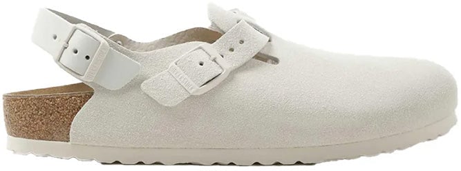 Birkenstock TOKIO II SUEDE ANTIQUE WHITE Wit