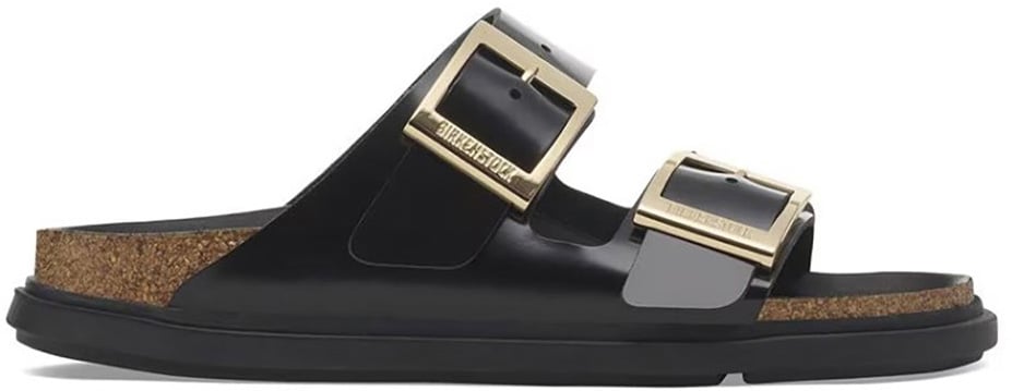 Birkenstock Sandals Shine Black Zwart