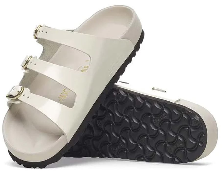 Birkenstock Sandals Shine Ecru Divers