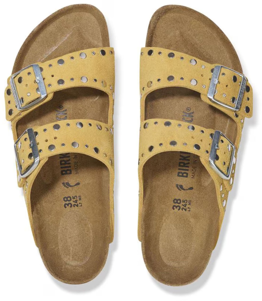 Birkenstock Birkenstock Arizona Rivet Leve Slippers Geel 1029362 Geel