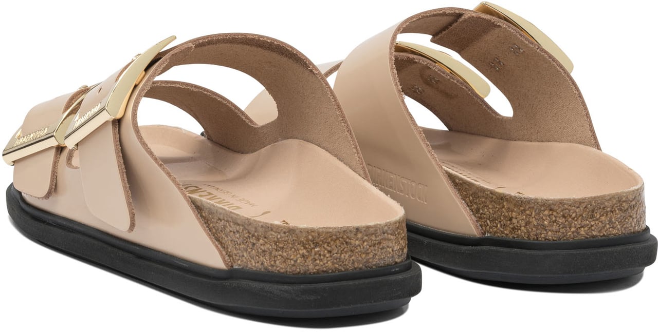 Birkenstock "Arizona Droplet Buckle" Sandals Beige