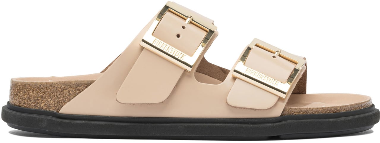 Birkenstock "Arizona Droplet Buckle" Sandals Beige