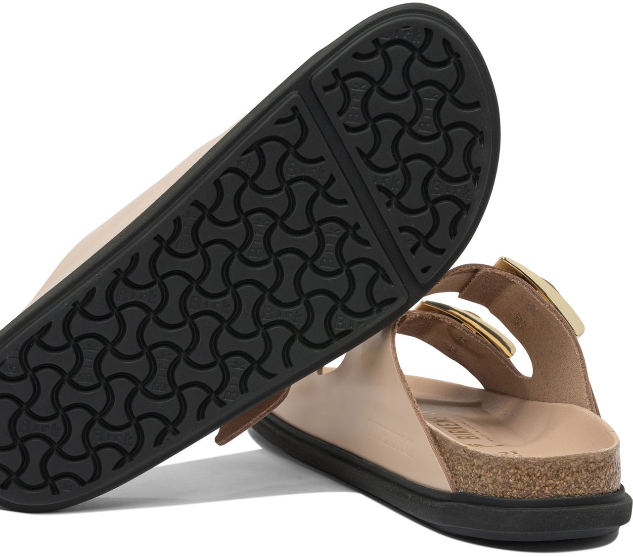 Birkenstock "Arizona Droplet Buckle" Sandals Beige