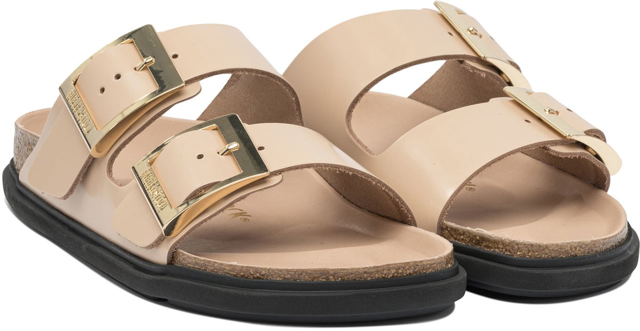 Birkenstock "Arizona Droplet Buckle" Sandals Beige