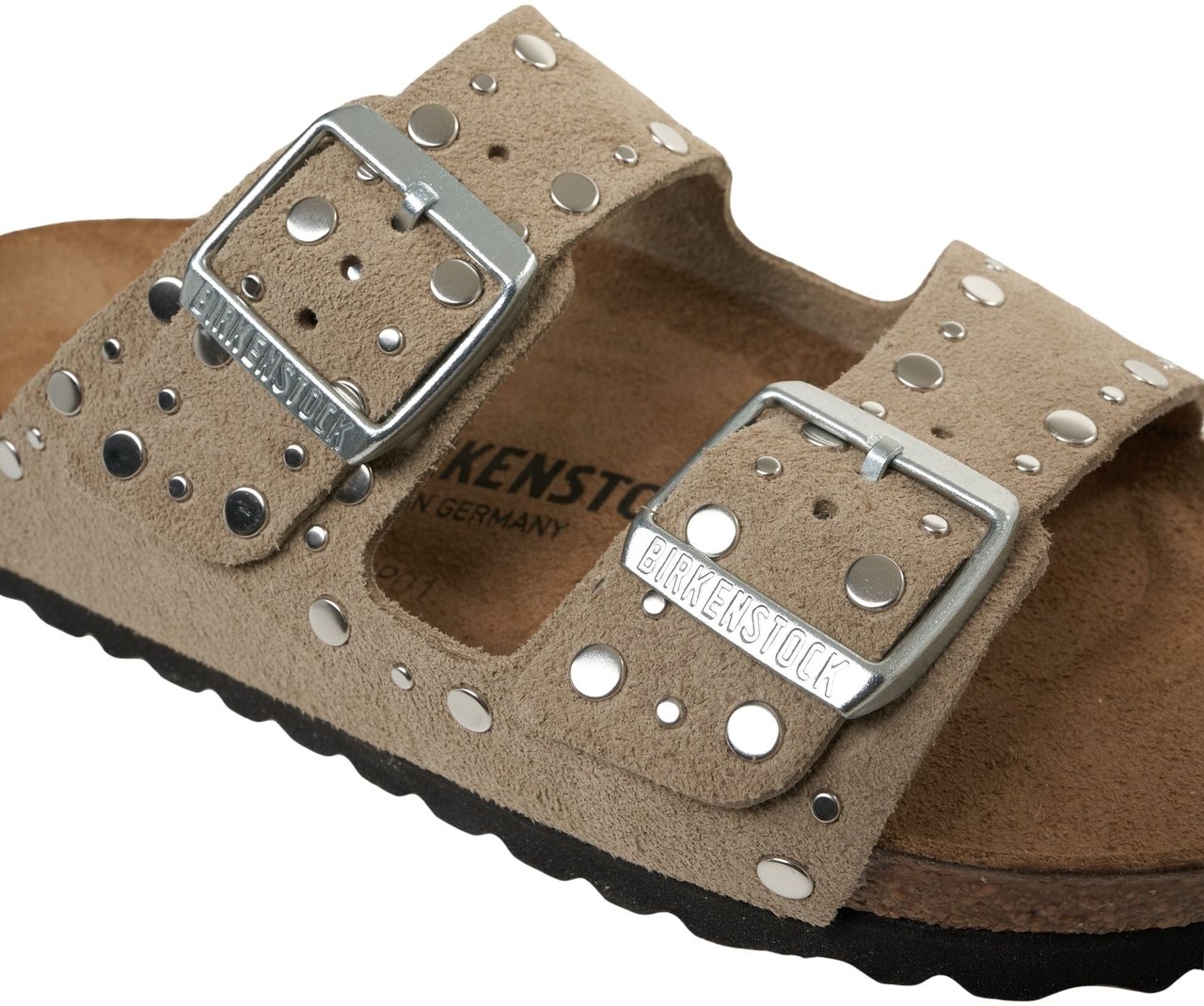 Birkenstock Sandals 'Arizona Rivet Border' Taupe