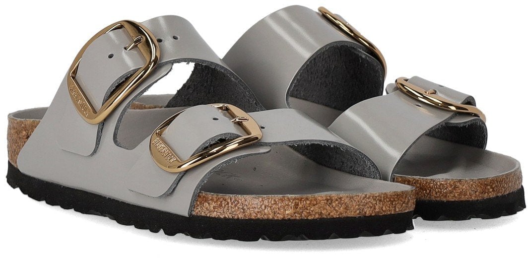 Birkenstock BIRKENSTOCK ARIZONA BIG BUCKLE STONE SANDAL Grijs