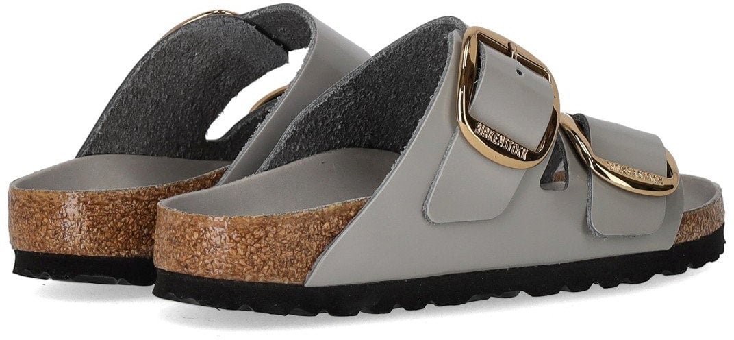 Birkenstock BIRKENSTOCK ARIZONA BIG BUCKLE STONE SANDAL Grijs