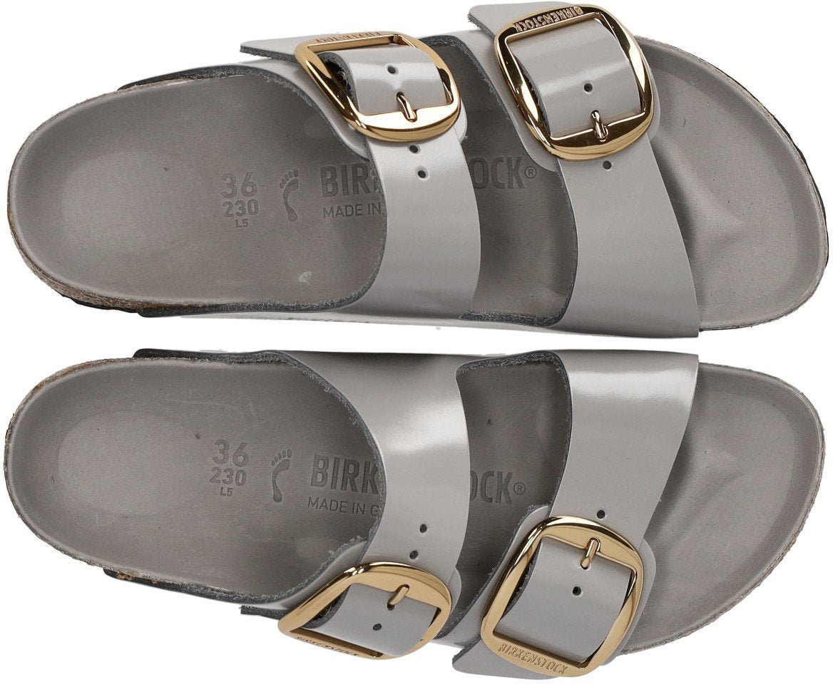 Birkenstock BIRKENSTOCK ARIZONA BIG BUCKLE STONE SANDAL Grijs