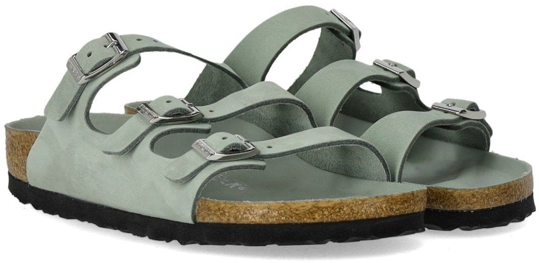 Birkenstock BIRKENSTOCK FLORIDA FRESH PURE SAGE SANDAL Groen