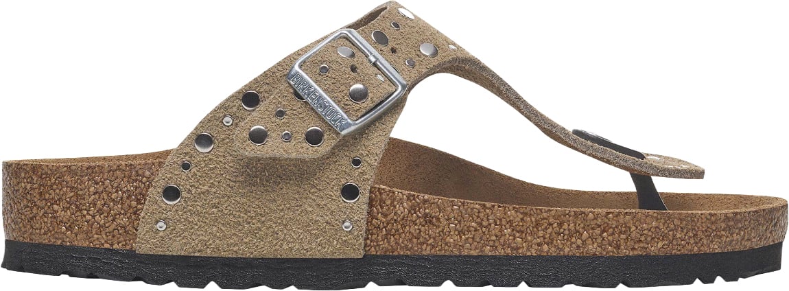 BIRKENSTOCK Gizeh Rivet suede taupe Beige