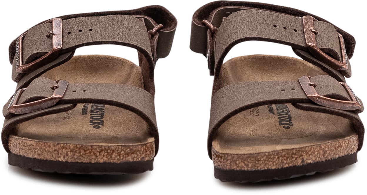 Birkenstock Sandalo con doppia fascia e cinturino posteriore Taupe