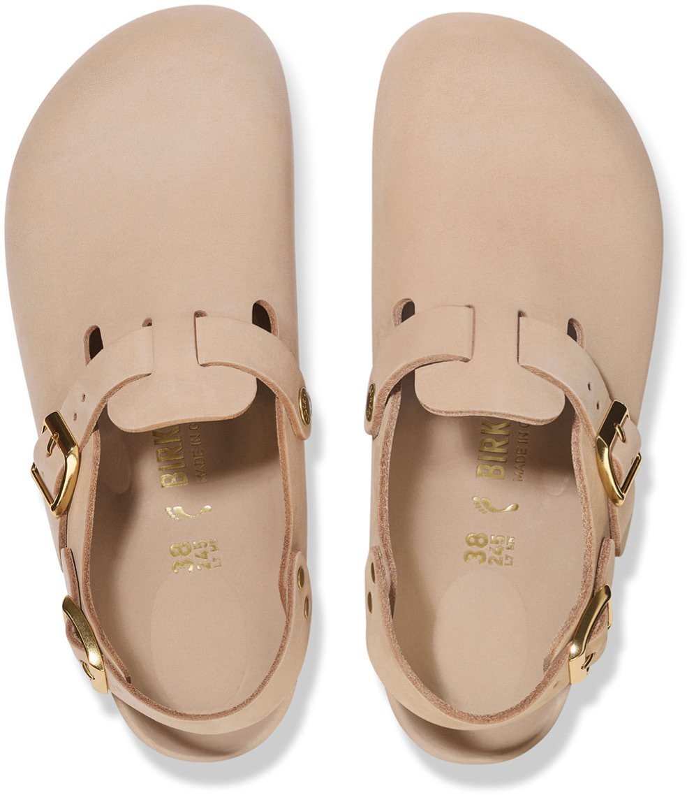 Birkenstock Ciabatta Tokio sabot con cinturino in nabuck cammello Beige