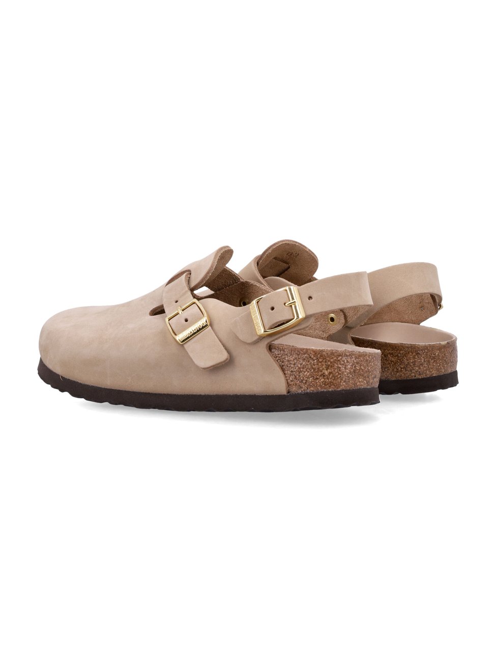Birkenstock Tokio Nubuck Leather Clog Sandals Neutraal
