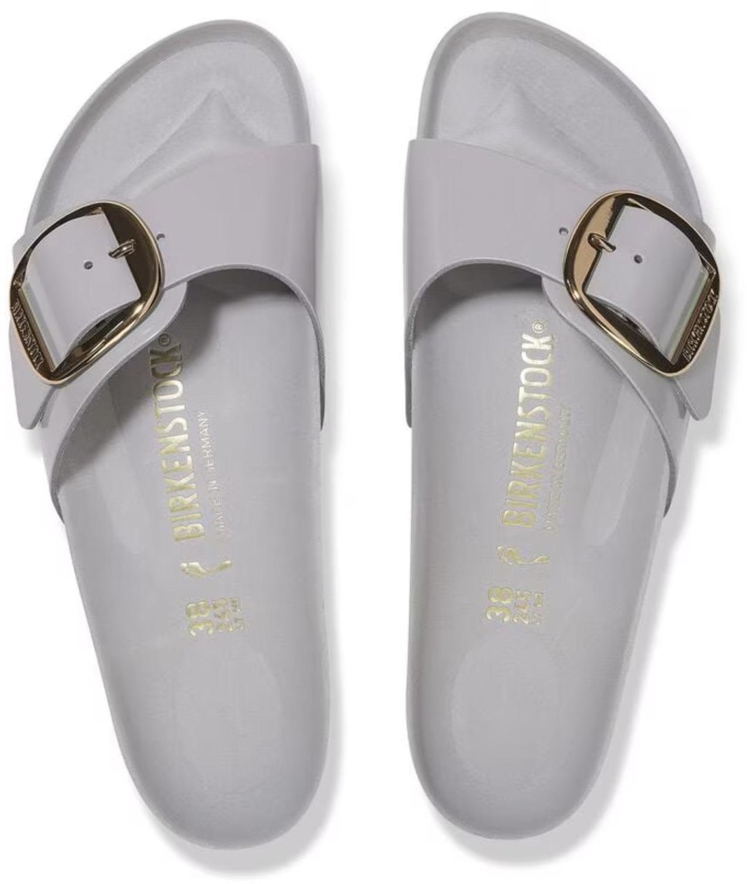 Birkenstock Birkenstock Madrid Big Buckle Slippers Lichtgrijs 1029534 Grijs