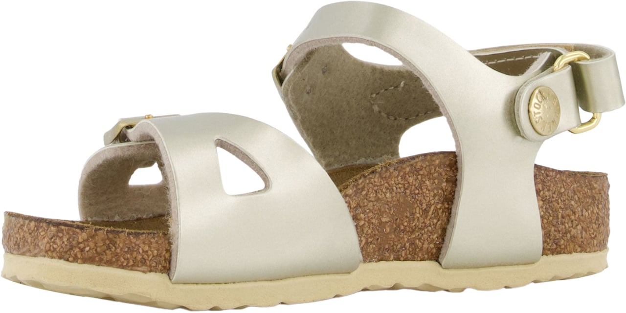 Birkenstock Birkenstock Rio Meisjes Sandalen In Goud Metallic