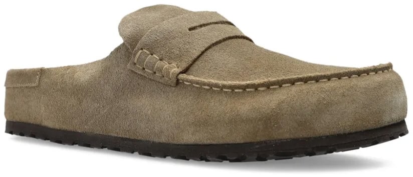 Birkenstock Naples Wrapped Suede Leather Taupe Divers