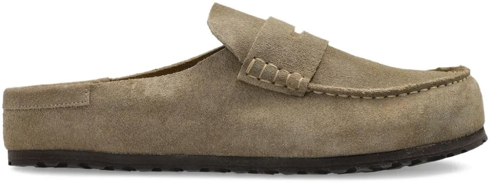 Birkenstock Naples Wrapped Suede Leather Taupe Divers