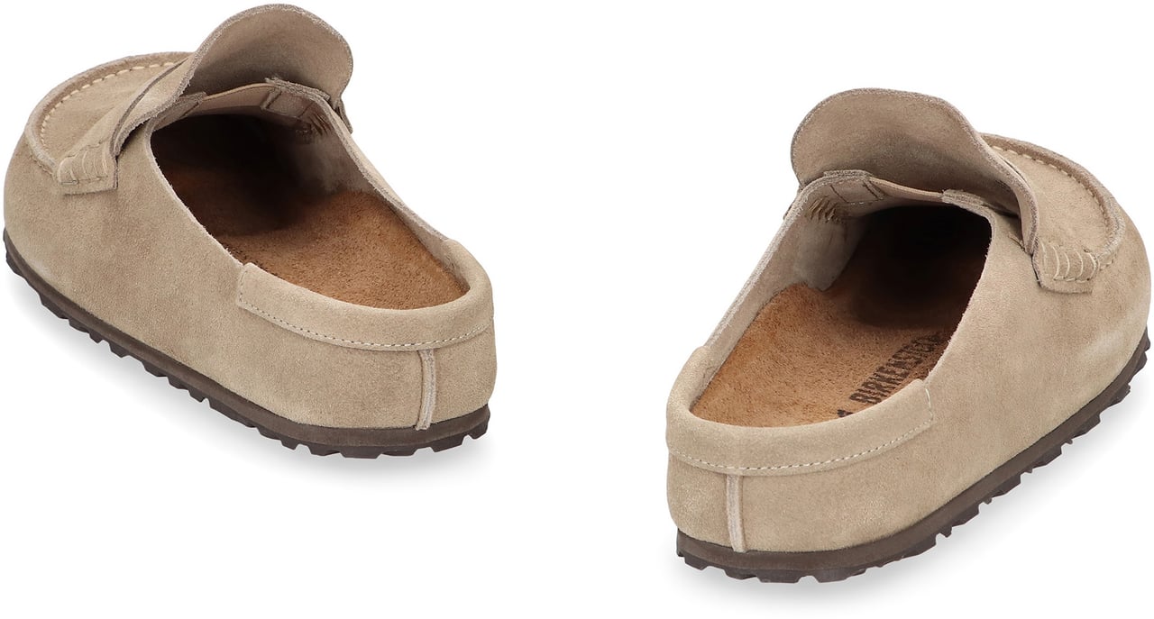 Birkenstock Sabot Napoli Avvolto in suede Taupe