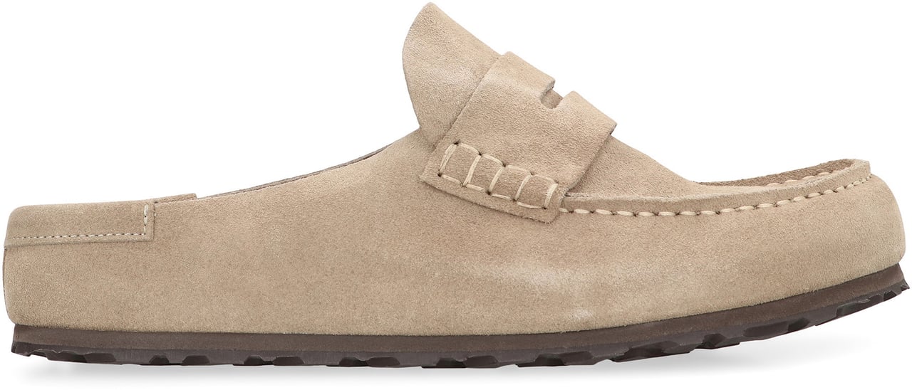 Birkenstock Sabot Napoli Avvolto in suede Taupe