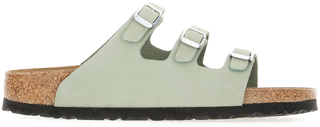 Birkenstock Birkenstock Sage green suede Florida sandals Groen