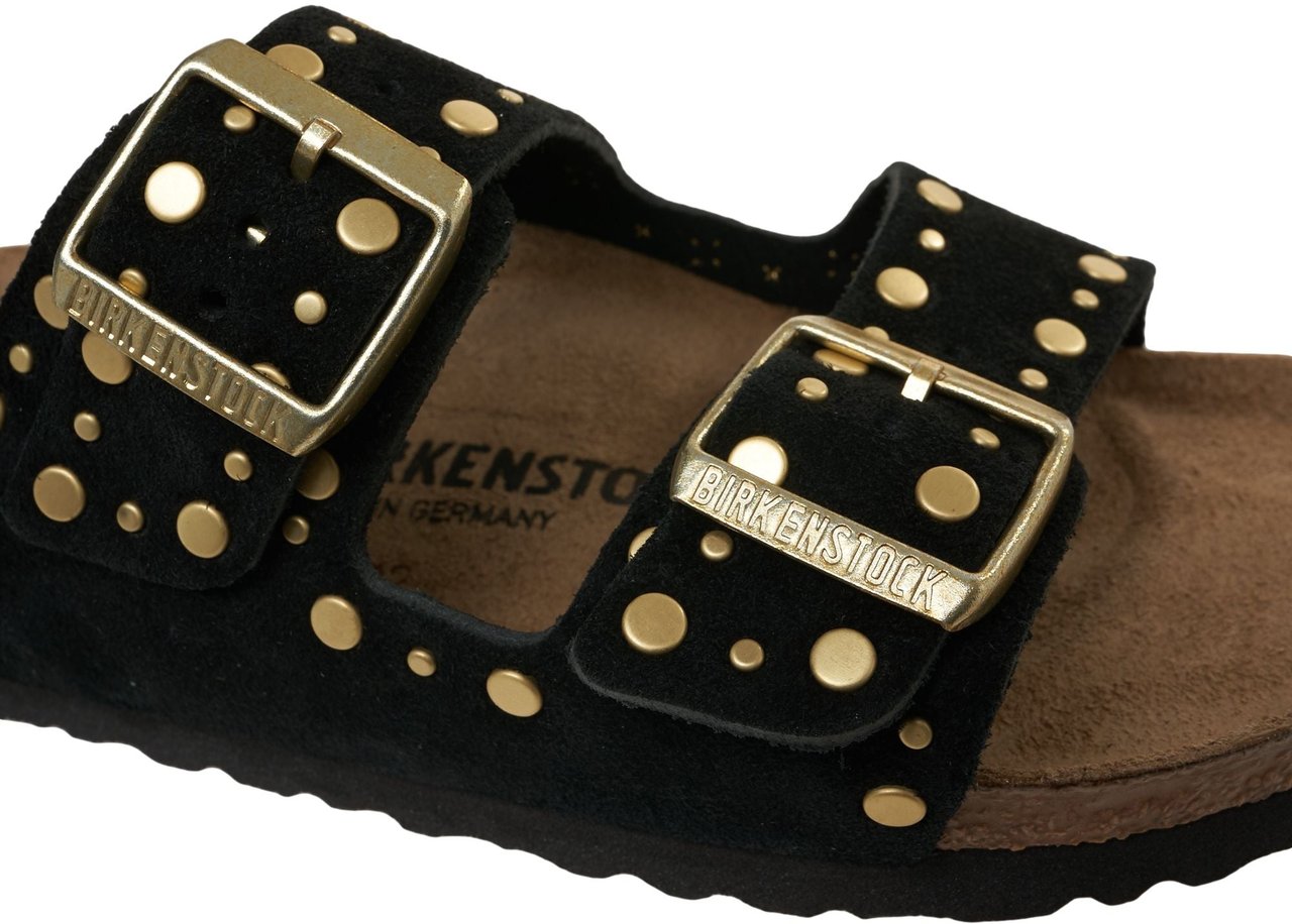 Birkenstock Sandals 'Arizona Rivet Border' Zwart
