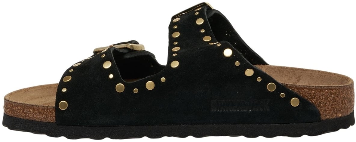 Birkenstock Sandals 'Arizona Rivet Border' Zwart