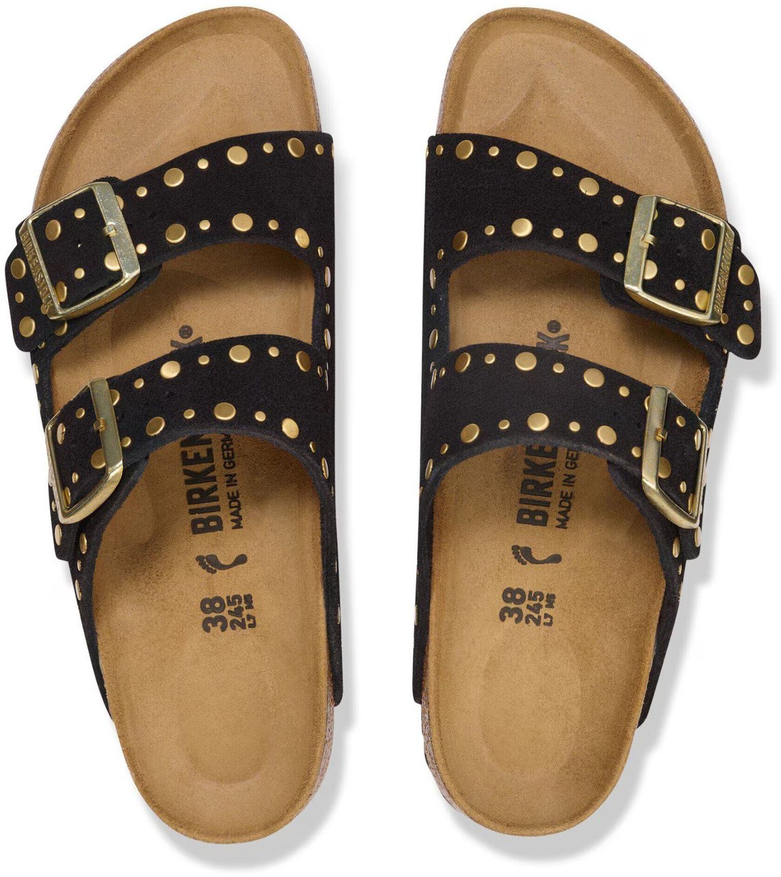Birkenstock Arizona Rivet Narrow Slippers Zwart 1030348 Zwart