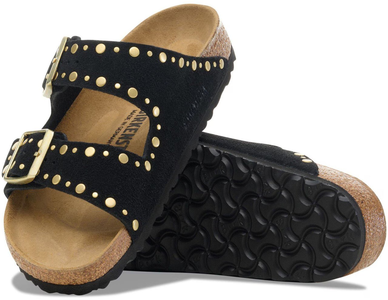 Birkenstock Arizona Rivet Narrow Slippers Zwart 1030348 Zwart